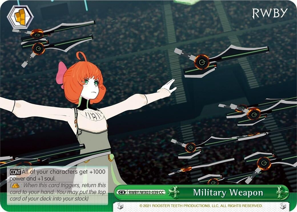 Image for Military Weapon (RWBY) (RWBY/WX03-039 CC) - Weiss Schwarz