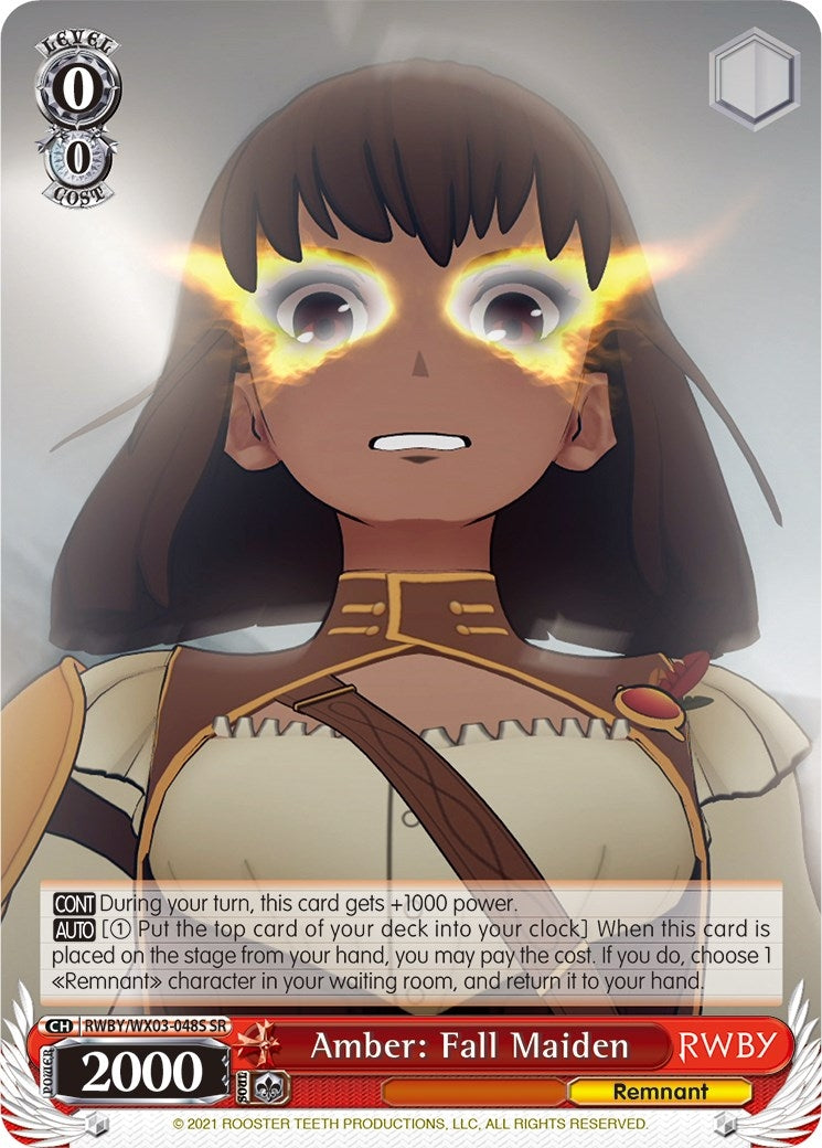 Image for Amber: Fall Maiden (SR) (RWBY) (RWBY/WX03-048S SR) - Weiss Schwarz