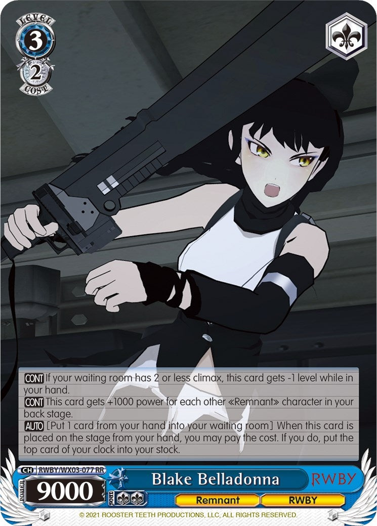 Image for Blake Belladonna (RWBY) (RWBY/WX03-077 RR) - Weiss Schwarz