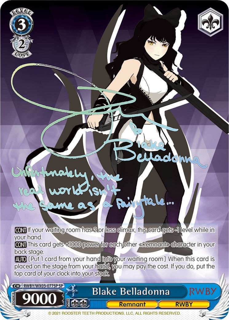Image for Blake Belladonna (SP) (RWBY) (RWBY/WX03-077SP SP) - Weiss Schwarz
