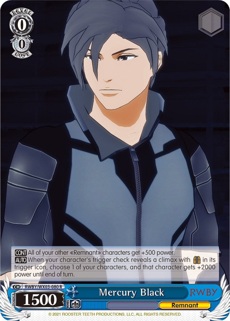 Image for Mercury Black (RWBY) (RWBY/WX03-080 R) - Weiss Schwarz