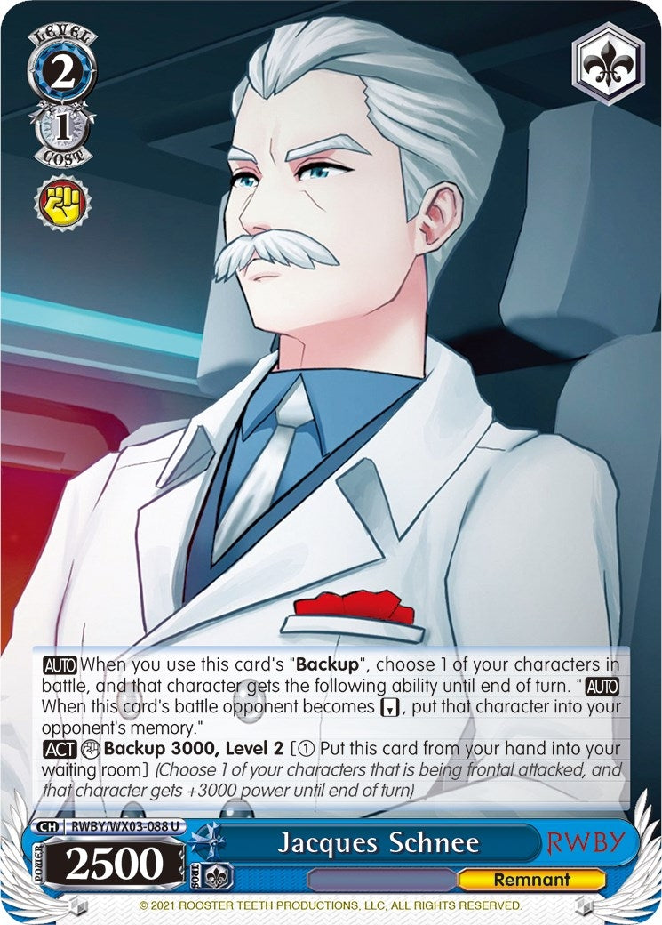 Image for Jacques Schnee (RWBY) (RWBY/WX03-088 U) - Weiss Schwarz