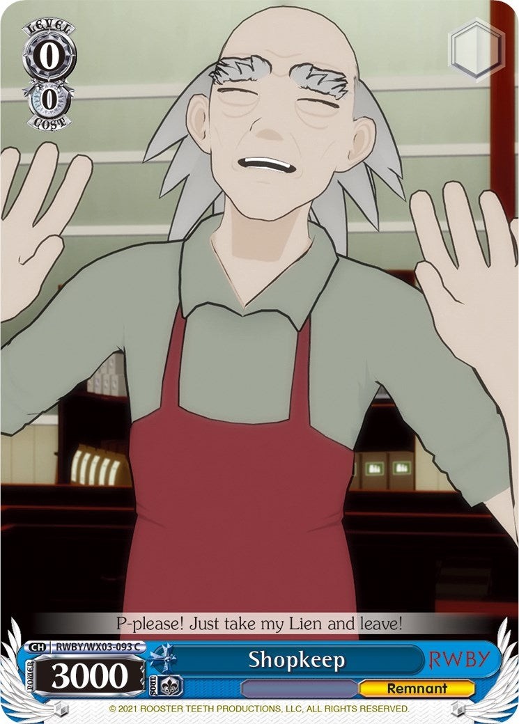 Image for Shopkeep (RWBY) (RWBY/WX03-093 C) - Weiss Schwarz