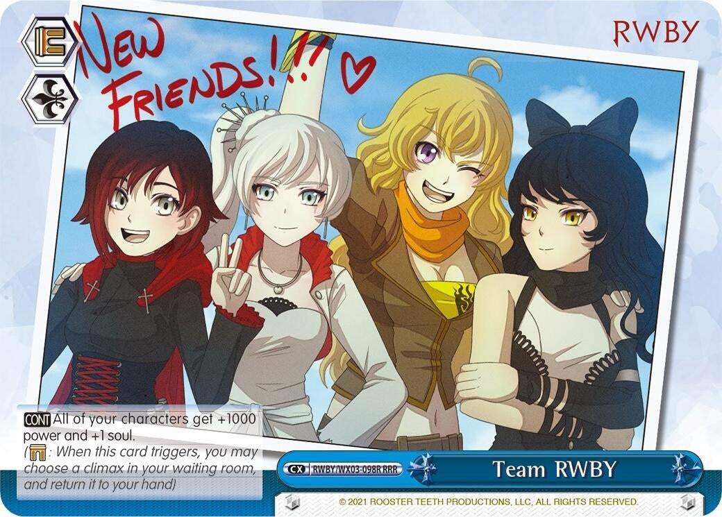 Image for Team RWBY (RRR) (RWBY) (RWBY/WX03-098R RRR) - Weiss Schwarz