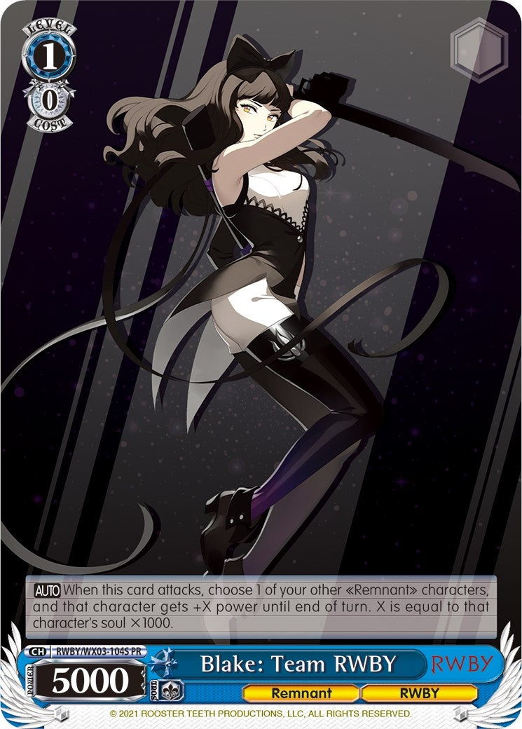 Image for Blake: Team RWBY (Alternate Art) (RWBY) (RWBY/WX03-104S PR) - Weiss Schwarz