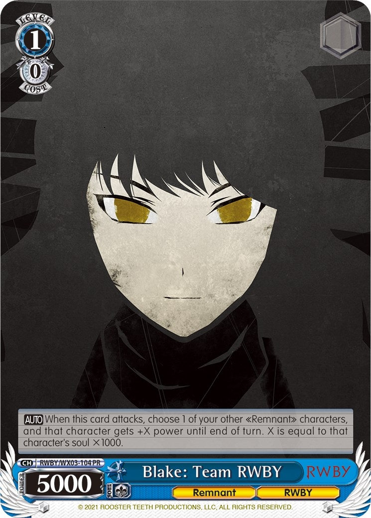 Image for Blake: Team RWBY (RWBY) (RWBY/WX03-104 PR) - Weiss Schwarz