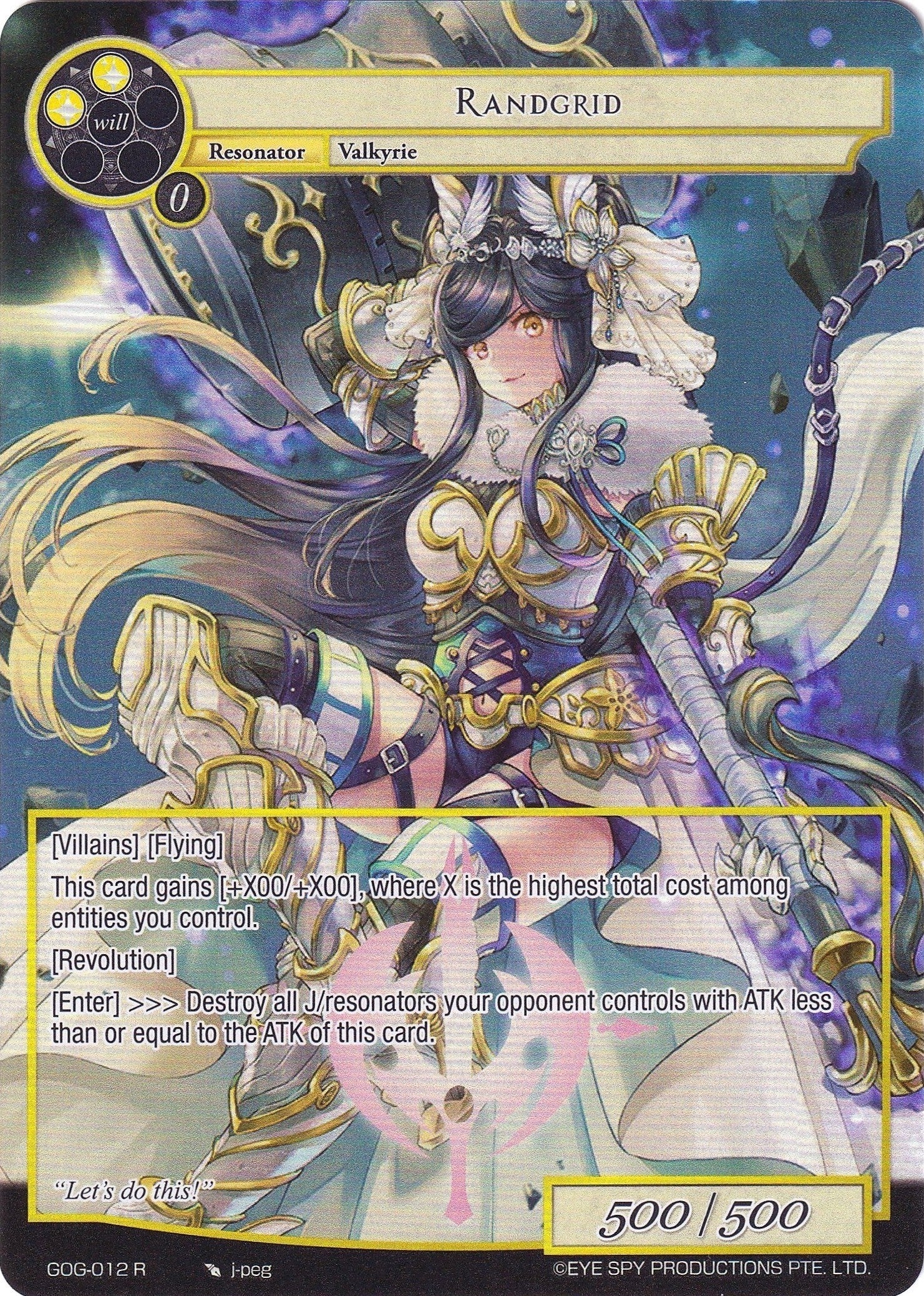 Image for Randgrid (Full Art) (Game of Gods) (GOG-012) - Force of Will