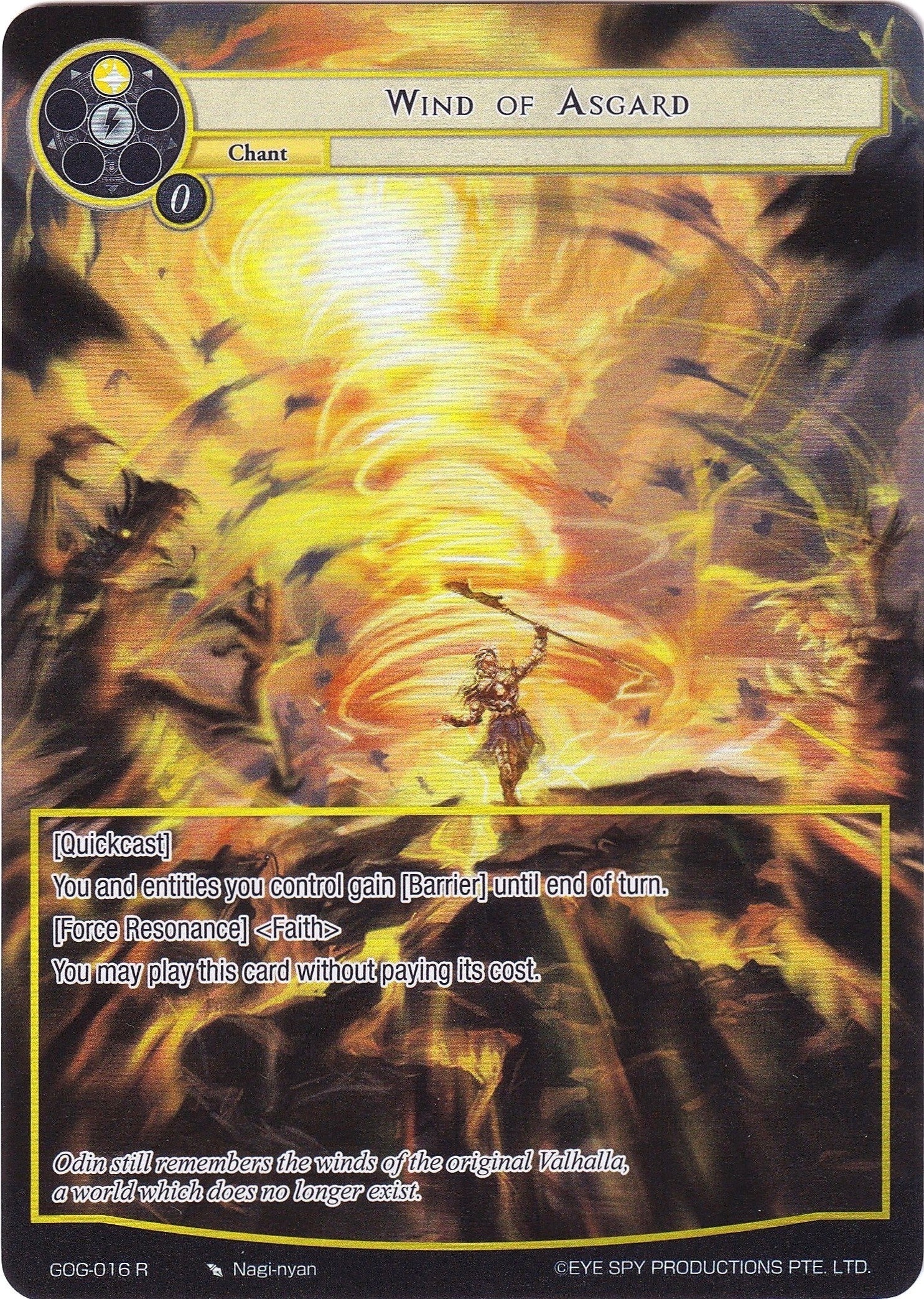 Image for Wind of Asgard (Full Art) (Game of Gods) (GOG-016) - Force of Will