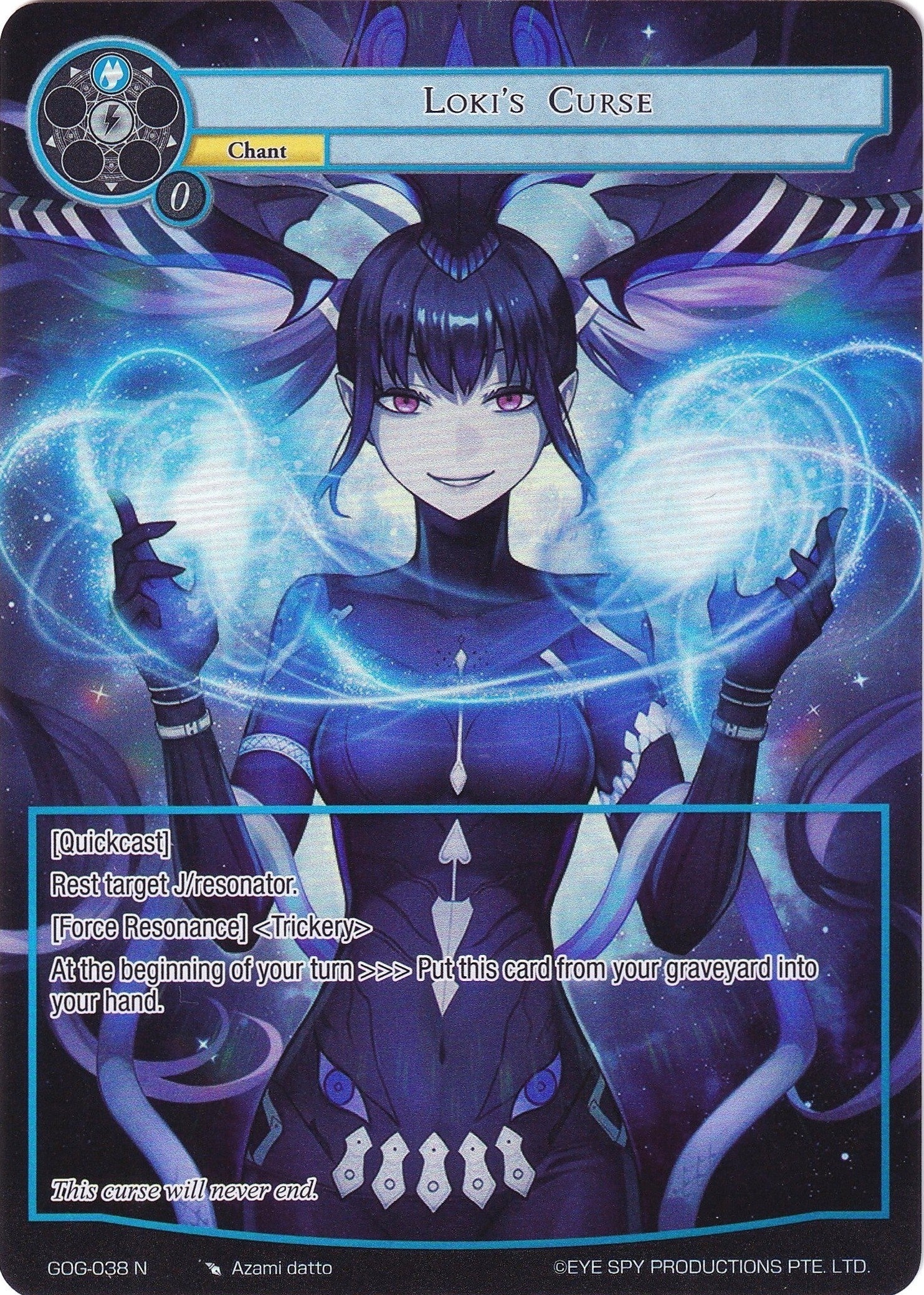 Image for Loki's Curse (Full Art) (Game of Gods) (GOG-038) - Force of Will