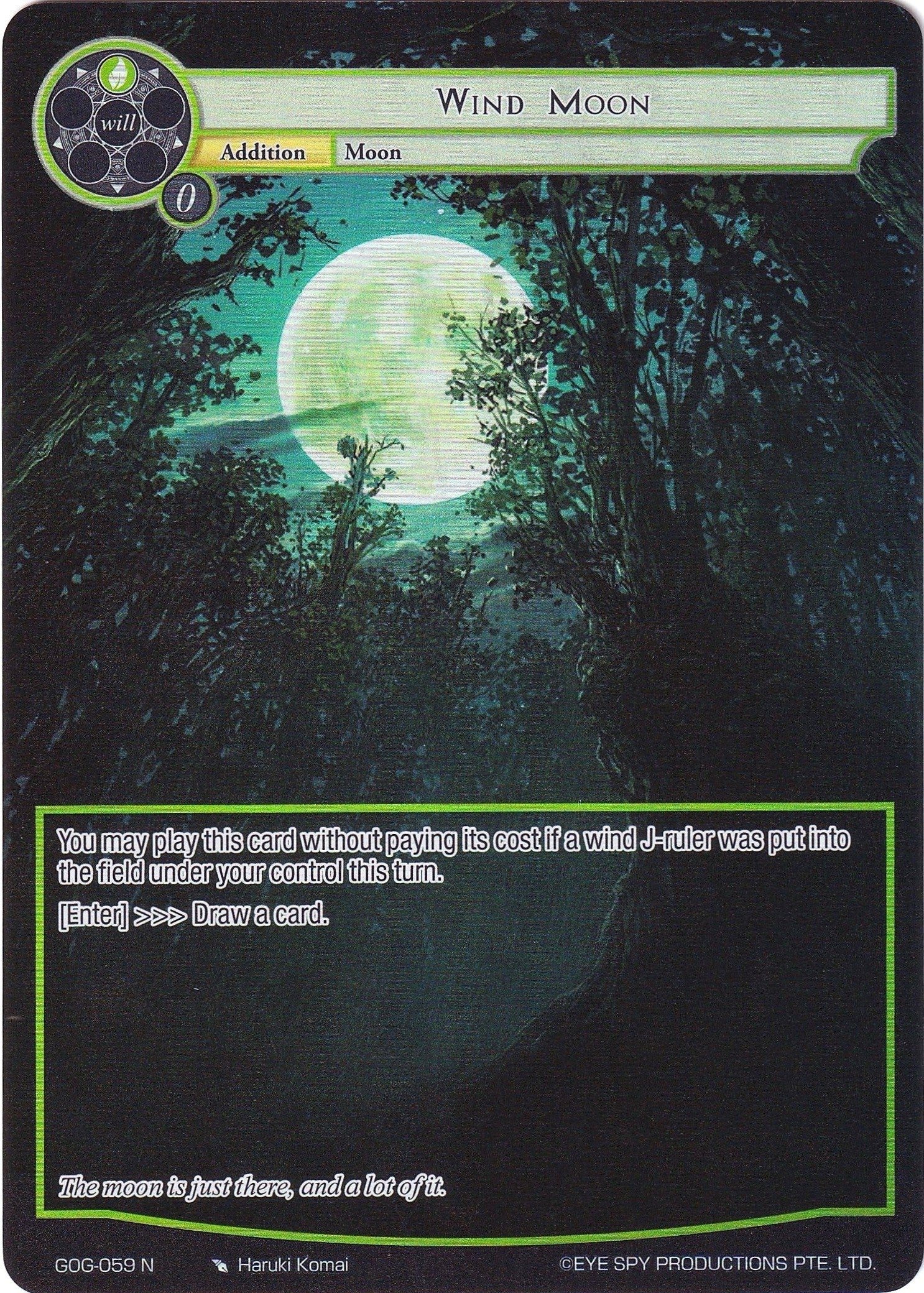 Image for Wind Moon (Full Art) (Game of Gods) (GOG-059) - Force of Will
