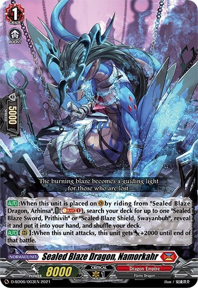 Image for Sealed Blaze Dragon, Namorkahr (D-SD06: Mirei Minae -Sealed Blaze Maiden-) (D-SD06/003EN) - Cardfight Vanguard
