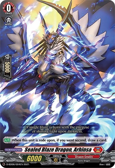 Image for Sealed Blaze Dragon, Arhinsa (D-SD06: Mirei Minae -Sealed Blaze Maiden-) (D-SD06/004EN) - Cardfight Vanguard