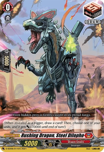 Image for Rushing Dragon, Steel Dilopho (D-SD06: Mirei Minae -Sealed Blaze Maiden-) (D-SD06/011EN) - Cardfight Vanguard