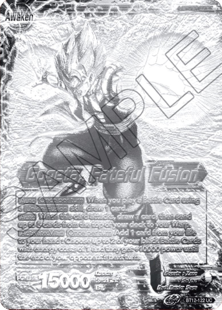 Image for Son Goku & Vegeta // Gogeta, Fateful Fusion (2021 Championship Top 16) (Metal Silver Foil) (Tournament Promotion Cards) (BT12-122) - Dragon Ball Super: Masters