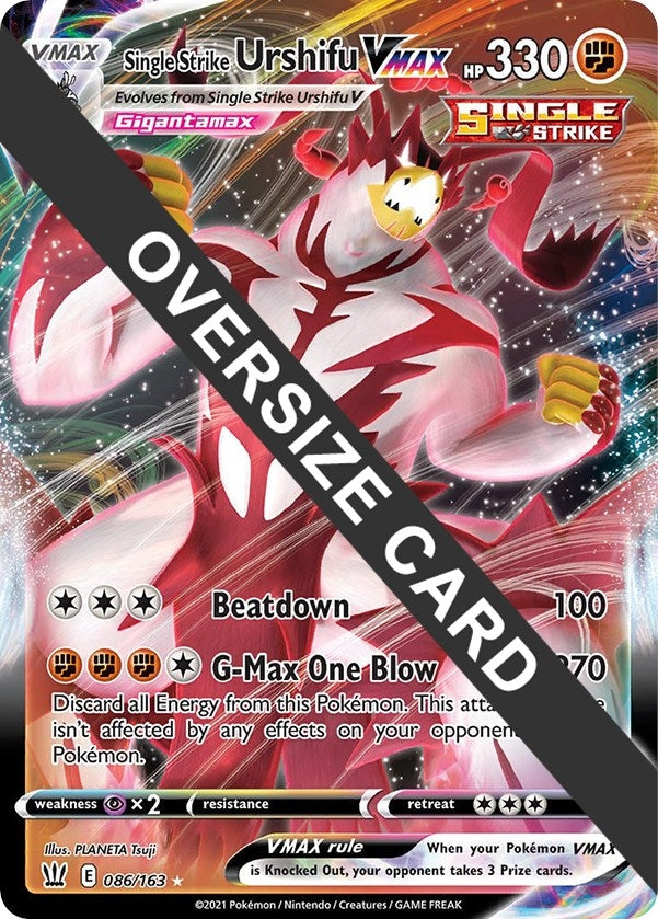Image for Single Strike Urshifu VMAX (Jumbo Cards) (086/163) - Pokemon