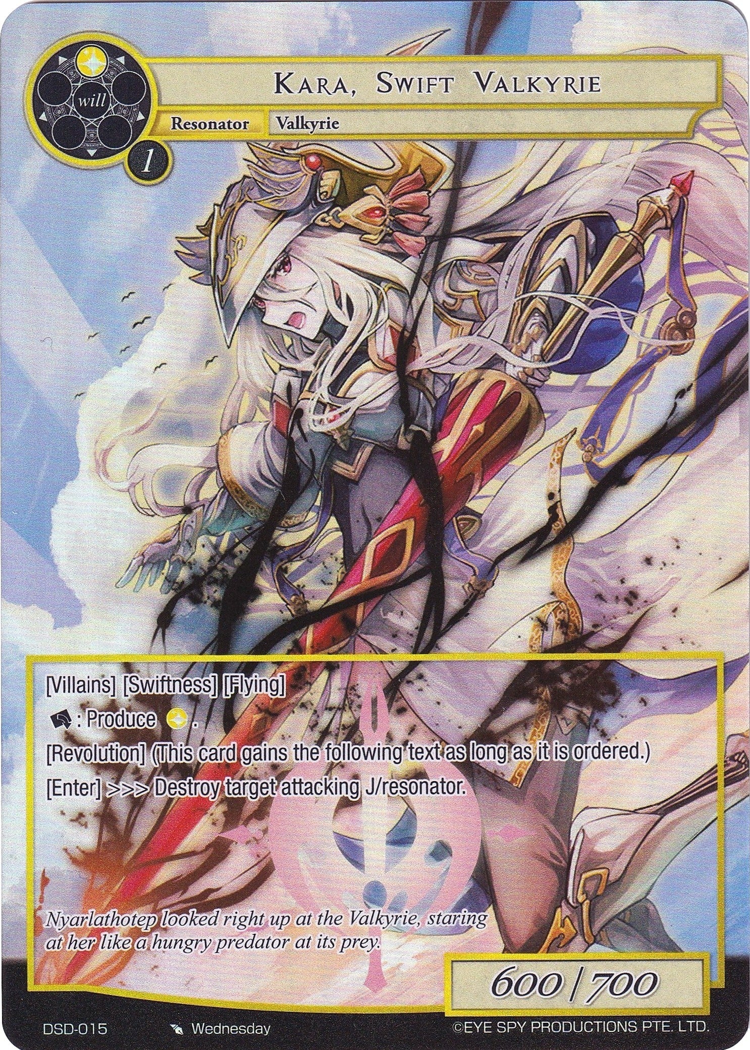Image for Kara, Swift Valkyrie (Full Art) (Starter Deck: Villains) (DSD-015) - Force of Will