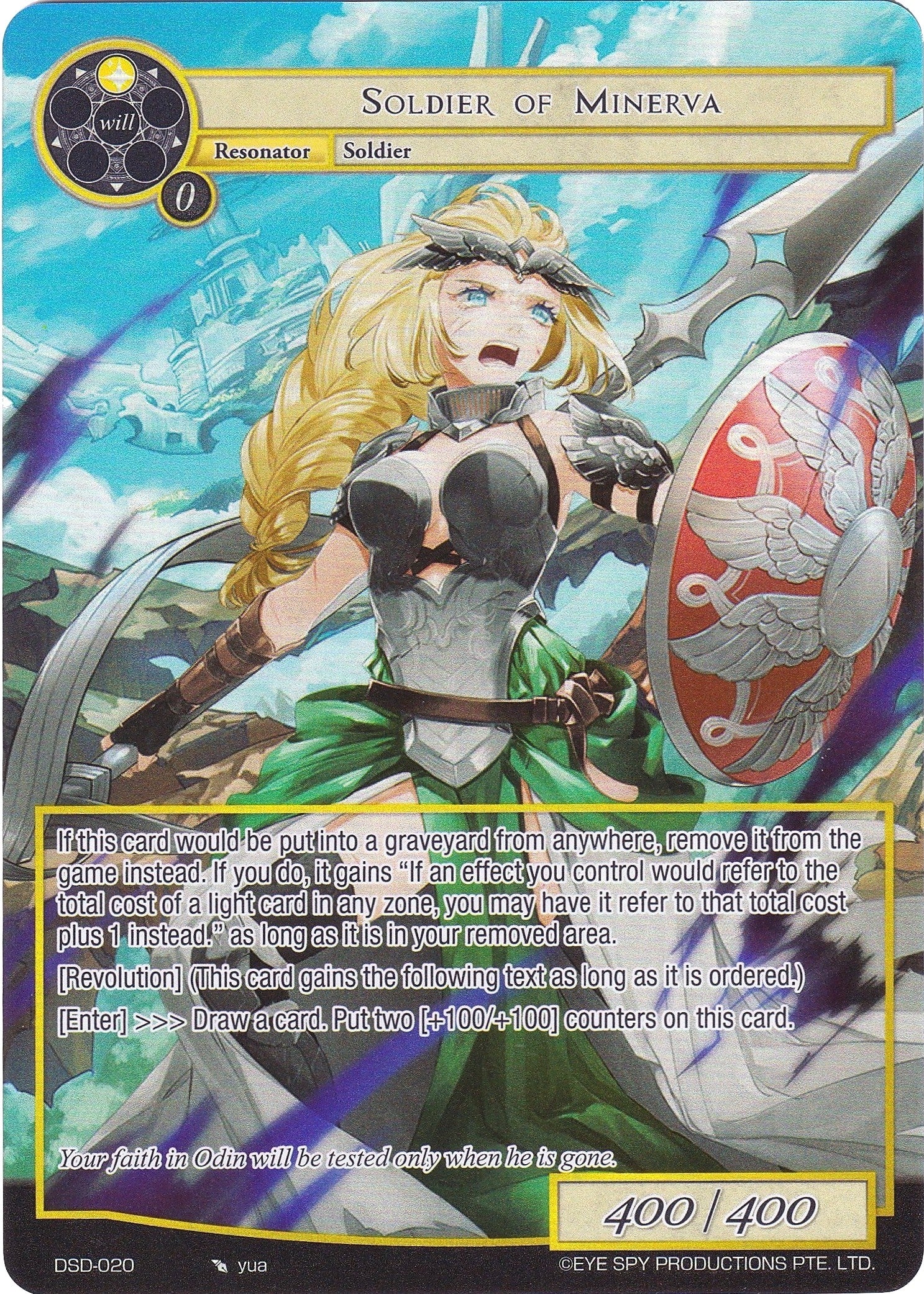 Image for Soldier of Minerva (Full Art) (Starter Deck: Villains) (DSD-020) - Force of Will