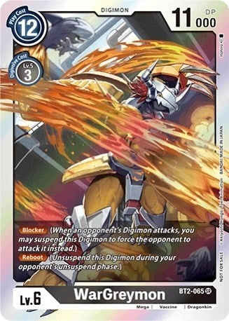 Image for WarGreymon - BT2-065 (Classic Collection) (BT01-03A) (BT2-065 SR) - Digimon Card Game