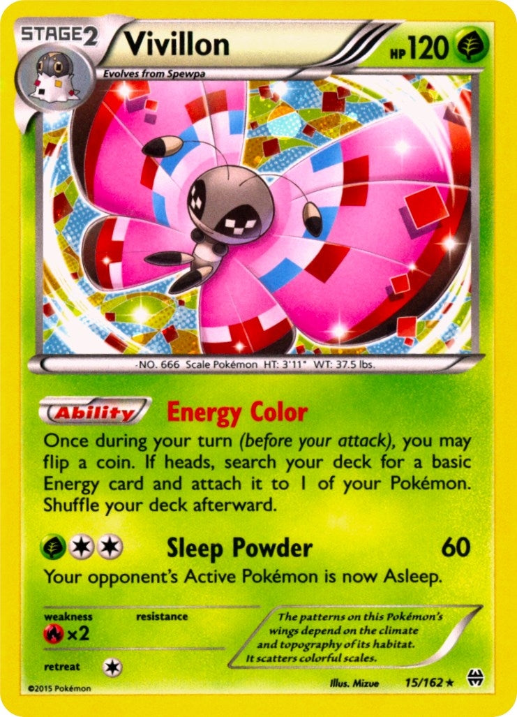 Image for Vivillon - 15/162 (Cosmos Holo) (Miscellaneous Cards & Products) (015/162) - Pokemon