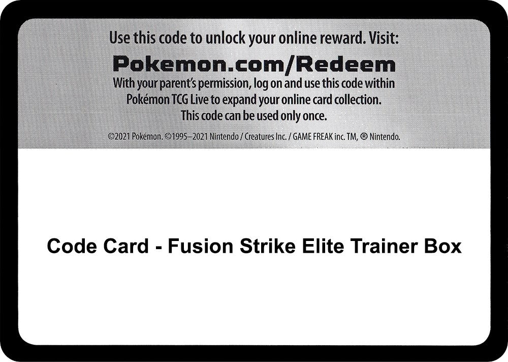 Image for Code Card - Fusion Strike Elite Trainer Box - Pokemon