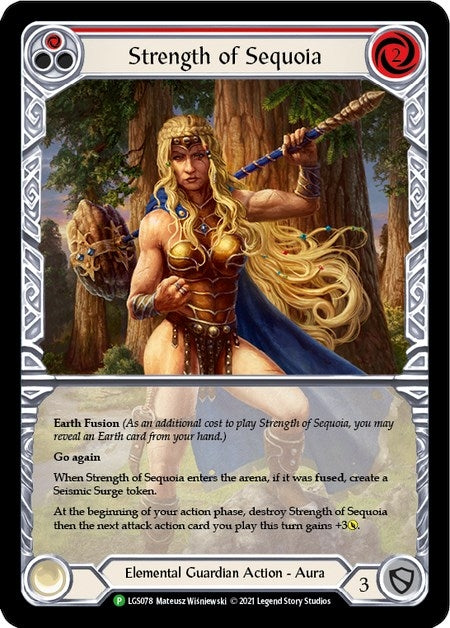 Image for Strength of Sequoia (Red) - LGS078 (Flesh and Blood: Promo Cards) (LGS078) - Flesh and Blood TCG