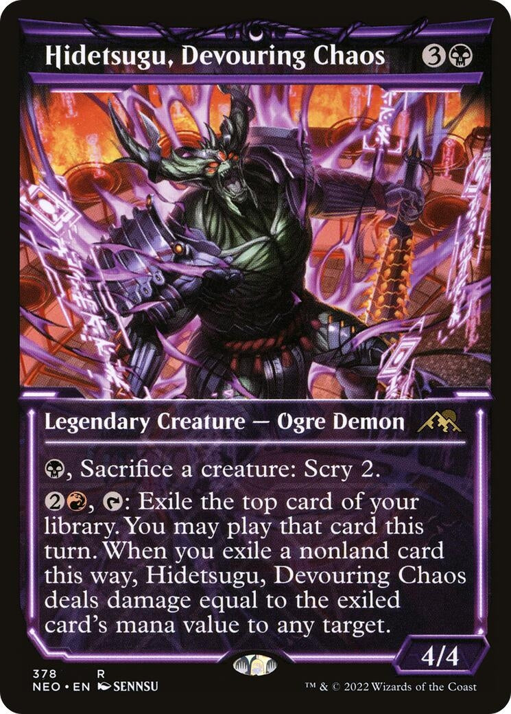 Image for Hidetsugu, Devouring Chaos (Showcase) (Kamigawa: Neon Dynasty) (378) - Magic: The Gathering