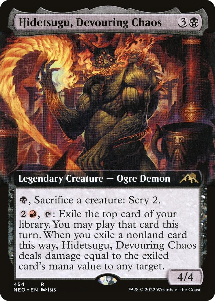 Image for Hidetsugu, Devouring Chaos (Extended Art) (Kamigawa: Neon Dynasty) (454) - Magic: The Gathering