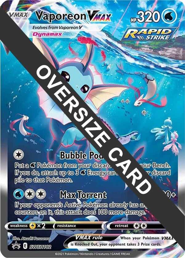 Image for Vaporeon VMAX - SWSH182 (Jumbo Cards) (SWSH182) - Pokemon