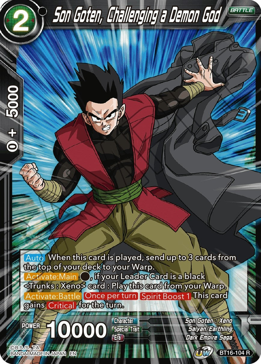 Image for Son Goten, Challenging a Demon God (Realm of the Gods) (BT16-104) - Dragon Ball Super: Masters