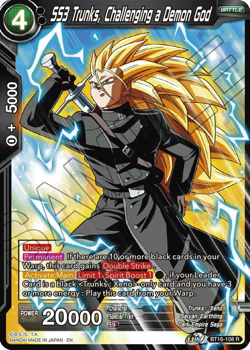 Image for SS3 Trunks, Challenging a Demon God (Realm of the Gods) (BT16-108) - Dragon Ball Super: Masters
