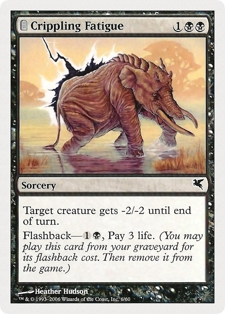Image for Crippling Fatigue (6) (Magic Encyclopedia 2005 (Salvat/Hachette)) (6) - Magic: The Gathering