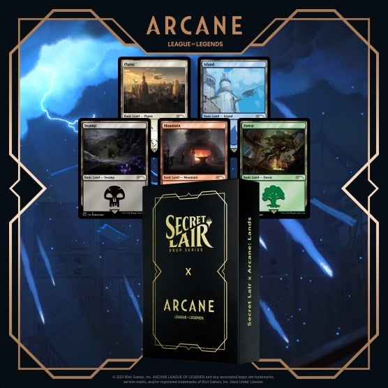 Image for Secret Lair Drop: Secret Lair x Arcane: Lands - Non-Foil Edition - Magic: The Gathering