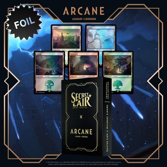 Image for Secret Lair Drop: Secret Lair x Arcane: Lands - Traditional Foil Edition - Magic: The Gathering