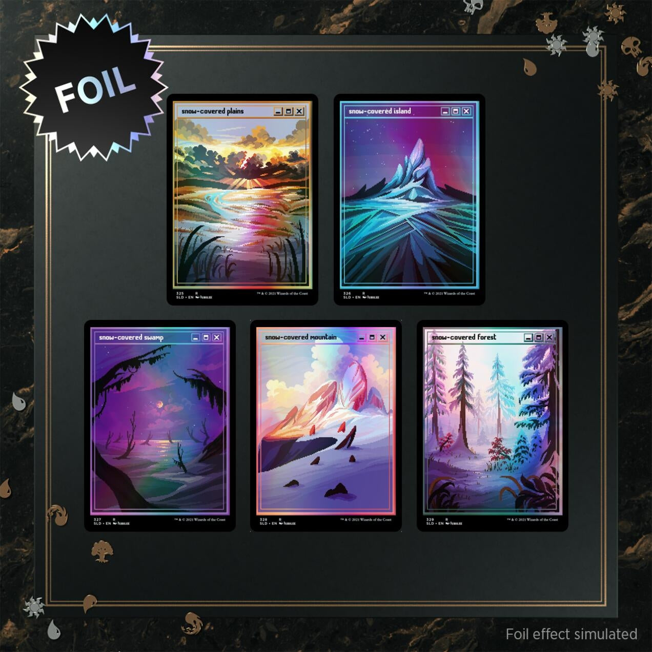 Image for Secret Lair Drop: PixelSnowLands.jpg - Traditional Foil Edition - Magic: The Gathering