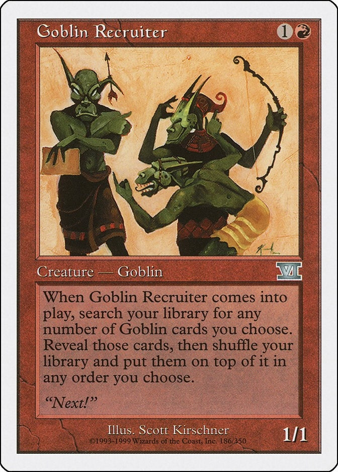Image for Goblin Recruiter (Classic Sixth Edition) (186) - Magic: The Gathering