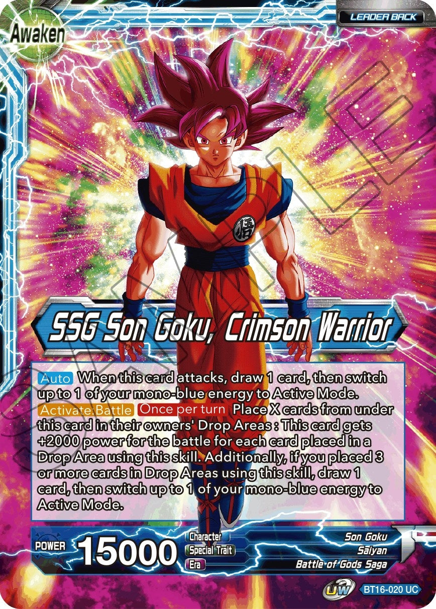 Image for Son Goku // SSG Son Goku, Crimson Warrior (Realm of the Gods) (BT16-020) - Dragon Ball Super: Masters