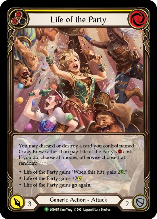 Image for Life of the Party (Yellow) - LGS085 (Flesh and Blood: Promo Cards) (LGS085) - Flesh and Blood TCG