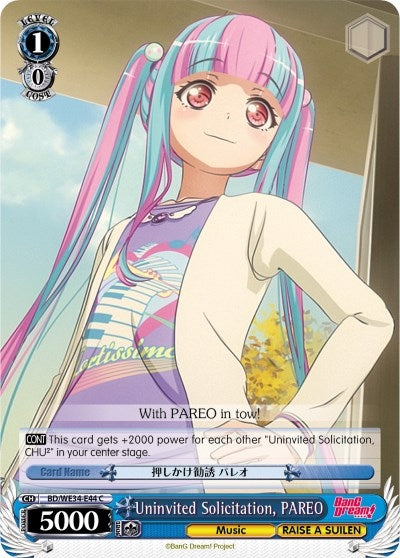 Image for Uninvited Solicitation, PAREO (Parallel Foil) (Morfonica x RAISE A SUILEN) (BD/WE34-E44 C) - Weiss Schwarz