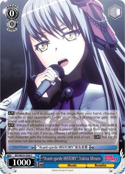 Image for "Avant-garde HISTORY" Yukina Minato (Poppin’Party x Roselia) (BD/WE35-E44 C) - Weiss Schwarz