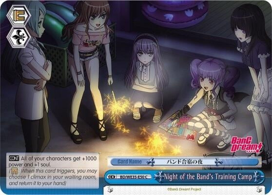 Image for Night of the Band's Training Camp (Poppin’Party x Roselia) (BD/WE35-E50 C) - Weiss Schwarz