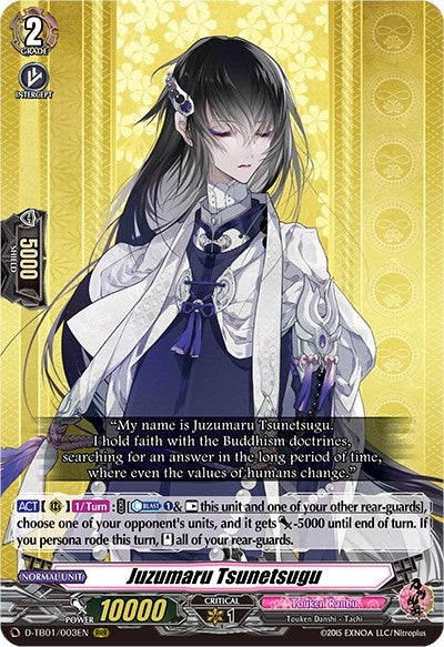 Image for Juzumaru Tsunetsugu (D-TB01: Touken Ranbu -ONLINE- 2021) (D-TB01/003EN) - Cardfight Vanguard