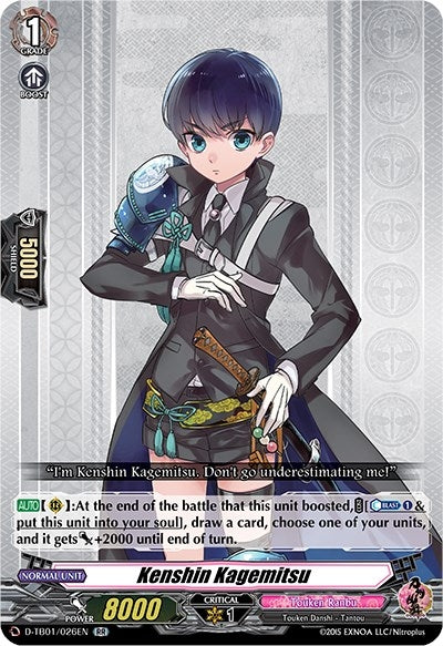 Image for Kenshin Kagemitsu (D-TB01: Touken Ranbu -ONLINE- 2021) (D-TB01/026EN) - Cardfight Vanguard