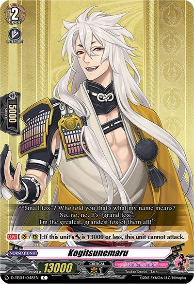 Image for Kogitsunemaru (D-TB01: Touken Ranbu -ONLINE- 2021) (D-TB01/048EN) - Cardfight Vanguard