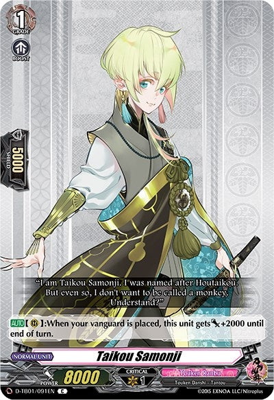 Image for Taikou Samonji (D-TB01: Touken Ranbu -ONLINE- 2021) (D-TB01/091EN) - Cardfight Vanguard