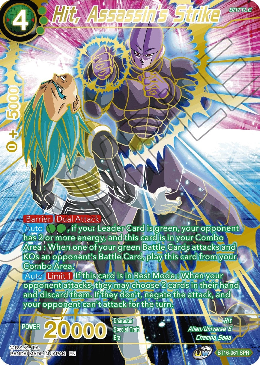 Image for Hit, Assassin's Strike (SPR) (Realm of the Gods) (BT16-061) - Dragon Ball Super: Masters