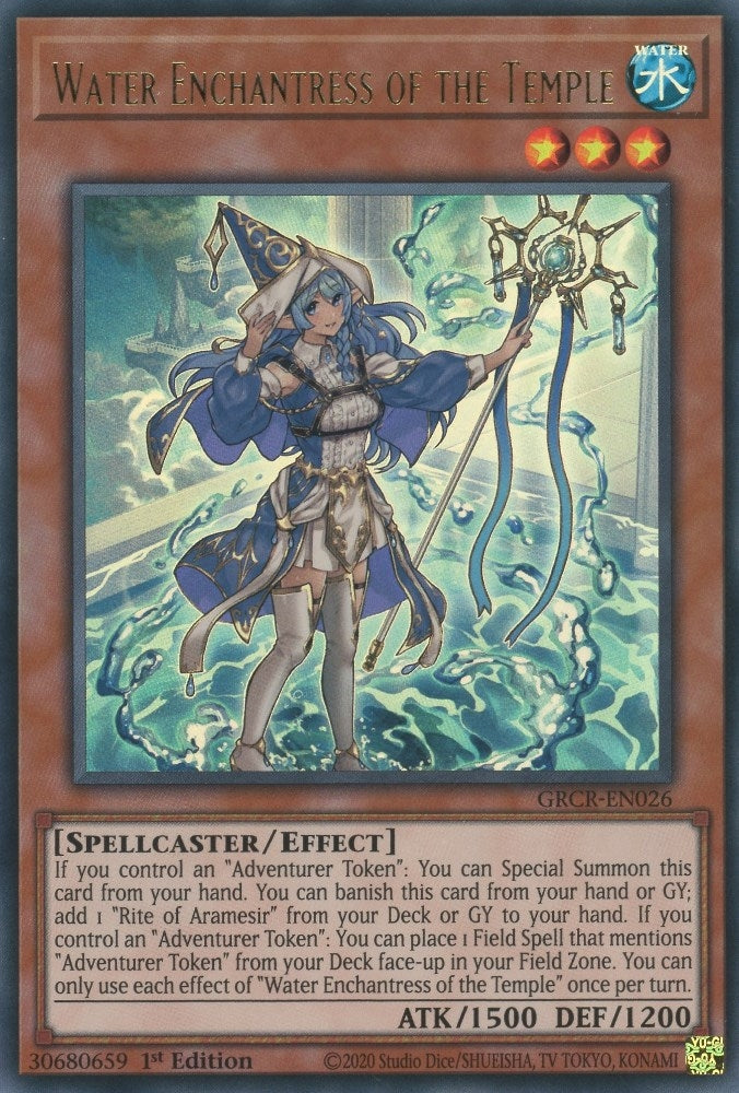 Image for Water Enchantress of the Temple (The Grand Creators) (GRCR-EN026) - YuGiOh