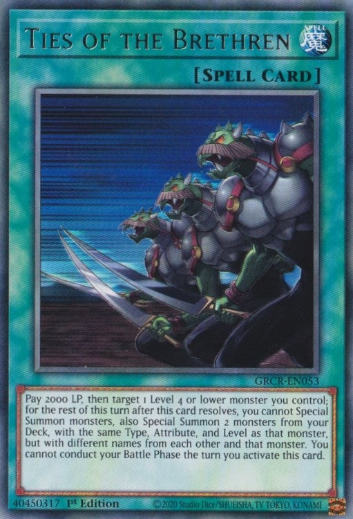 Image for Ties of the Brethren (The Grand Creators) (GRCR-EN053) - YuGiOh