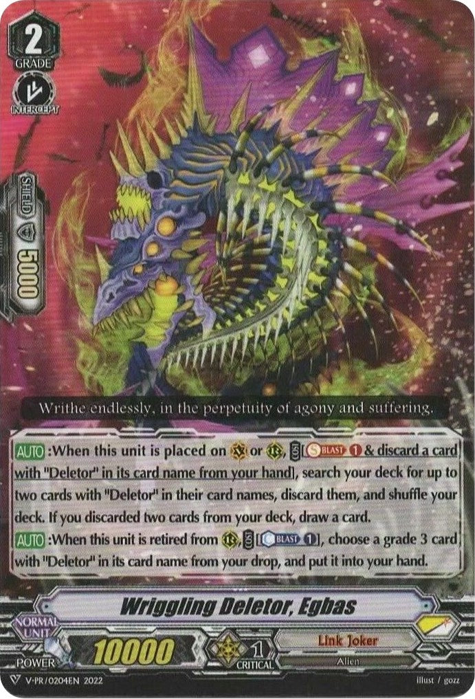 Image for Wriggling Deletor, Egbas (V Promo Cards) (V-PR/0204EN) - Cardfight Vanguard