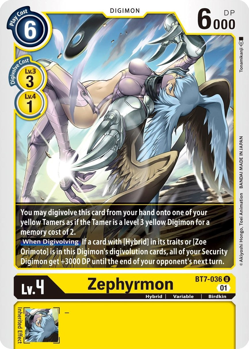 Image for Zephyrmon (BT7-036 U) [Next Adventure]