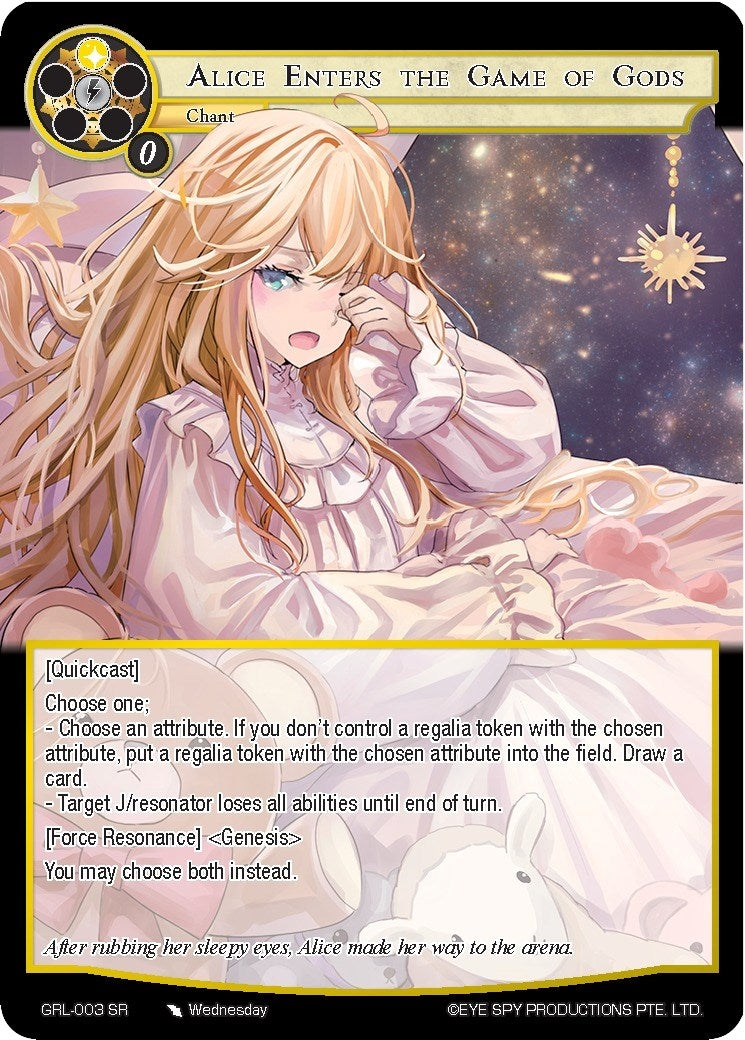 Image for Alice Enters the Game of Gods (Game of Gods: Reloaded) (GRL-003) - Force of Will